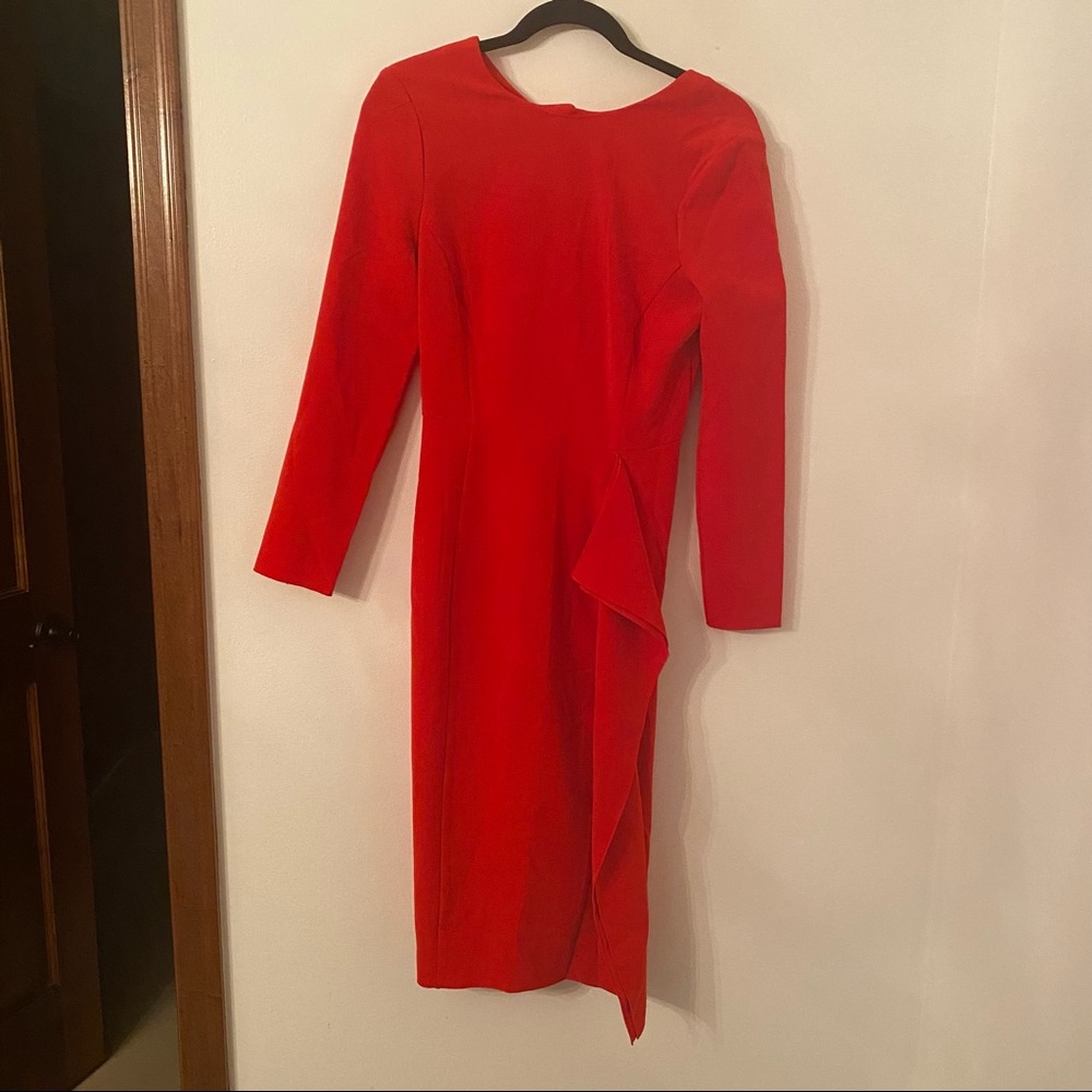 H&M Red Draped Dress NEW SZ 8